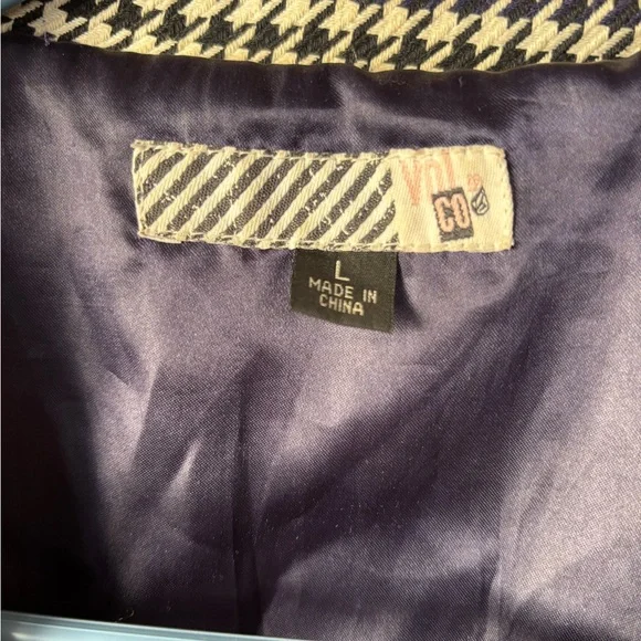 Volcom Black and White Pea Coat - Picture 3 of 5